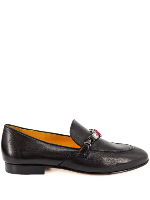 Madison Maison jeweled leather loafers Black MD54