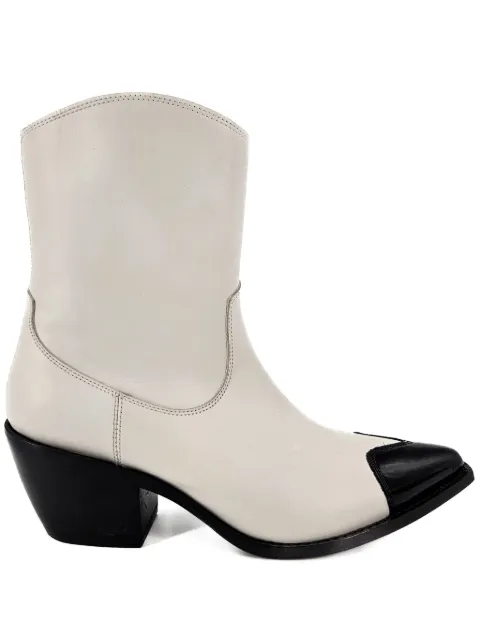 Madison Maison heart toe cowboy boots White 3227