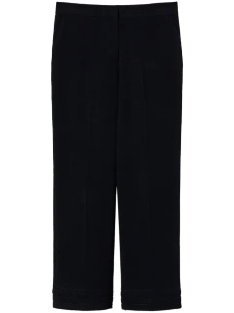 TWINSET embroidered straight-leg trousers Blue 251TP2042