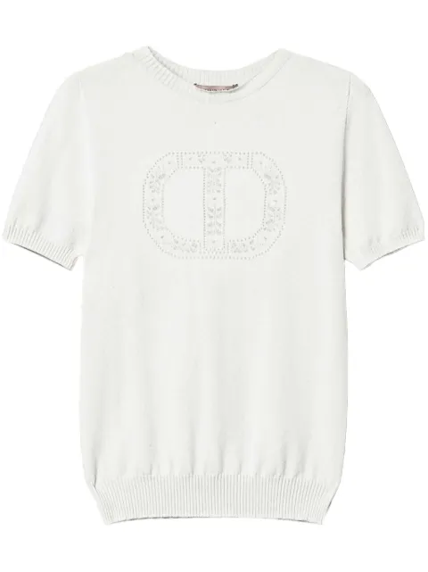 TWINSET Oval T-perforated T-shirt White 251TP3430