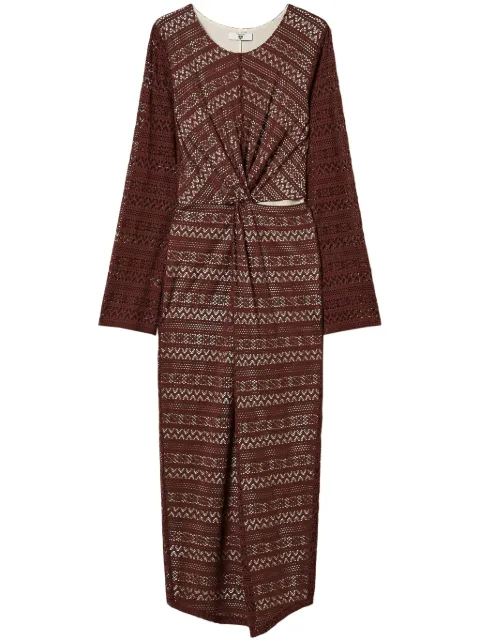 TWINSET pointelle-knit dress Brown 251LB2GDD
