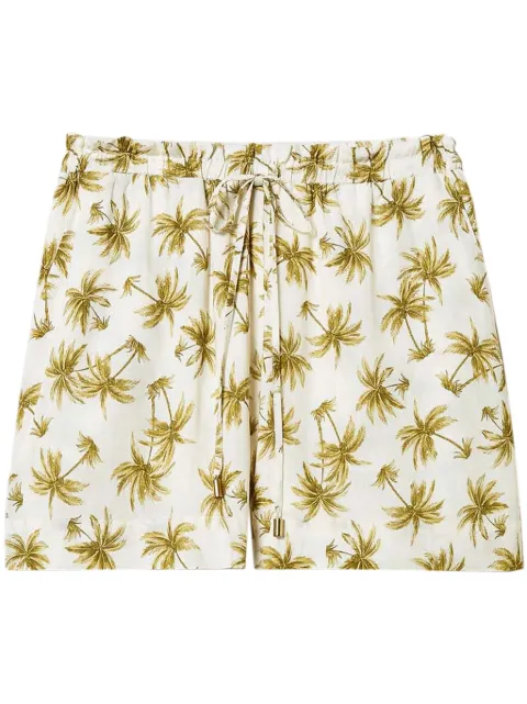 TWINSET palm tree-print shorts White 251LB2VCC