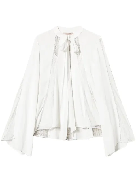 TWINSET lace-detail crepe blouse 251TP2413