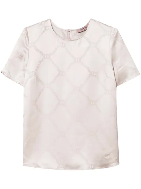 TWINSET Oval T-jacquard T-shirt White 251TP2012