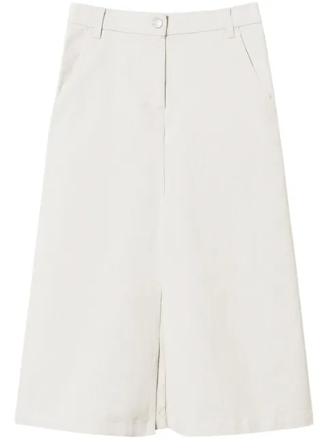 TWINSET organic cotton midi skirt Neutrals 251AP2363
