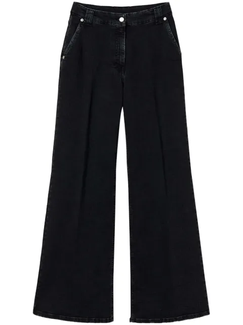TWINSET pressed-crease wide-leg jeans Black 251AP2373
