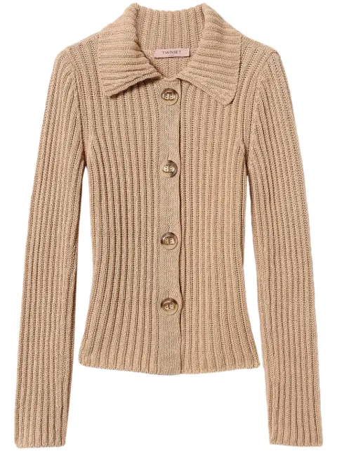 TWINSET Oval T buttons cardigan Neutrals 251TP3380