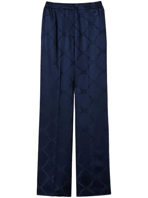 TWINSET Oval T-jacquard palazzo pants Blue 251TP2011