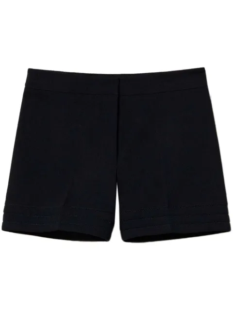 TWINSET embroidered straight-leg shorts Blue 251TP2043