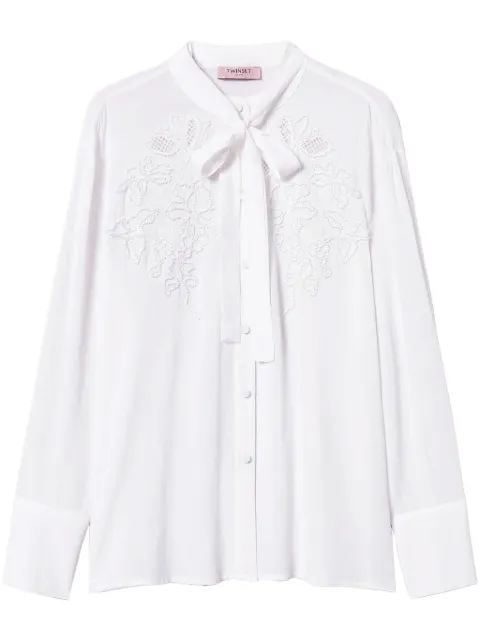 TWINSET embroidered georgette blouse White 251TP2690