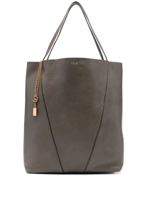 Chloé large Spin tote bag Green CHC25SS810N84