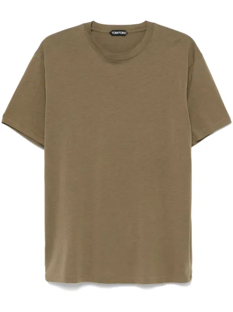 TOM FORD logo-embroidered T-shirt Green JCS004JMT002S23