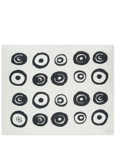 10 CORSO COMO Circles-print linen towel (55cm x 70cm) White CCHLS002T002