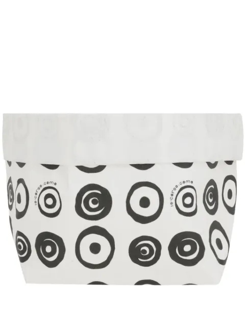 10 CORSO COMO medium Circles-print paper basket (15cm) White CCHKO002X003
