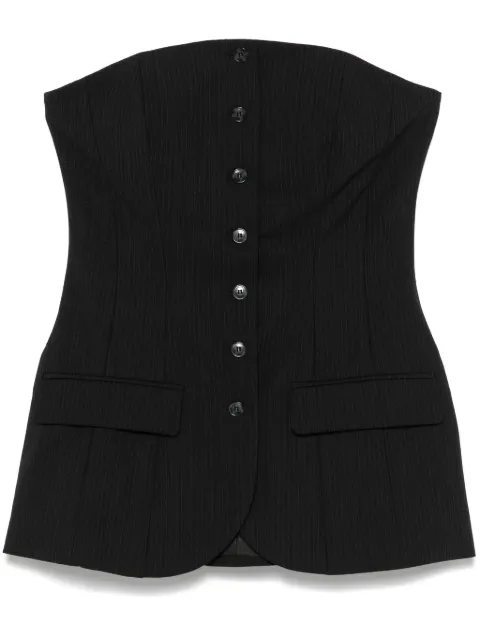 HERSKIND Jacqui Corsage top Grey 5406134