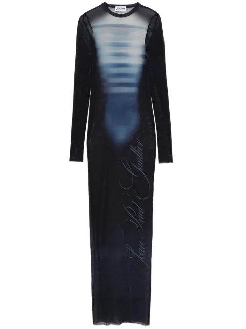 Jean Paul Gaultier mesh maxi dress Blue 2533FRO366T576595601