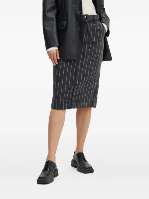 Day Birger Et Mikkelsen striped-pattern midi skirt Black DAY65243207