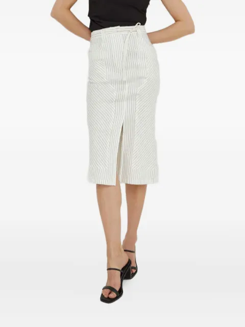 Day Birger Et Mikkelsen striped tie midi skirt White DAY65243028