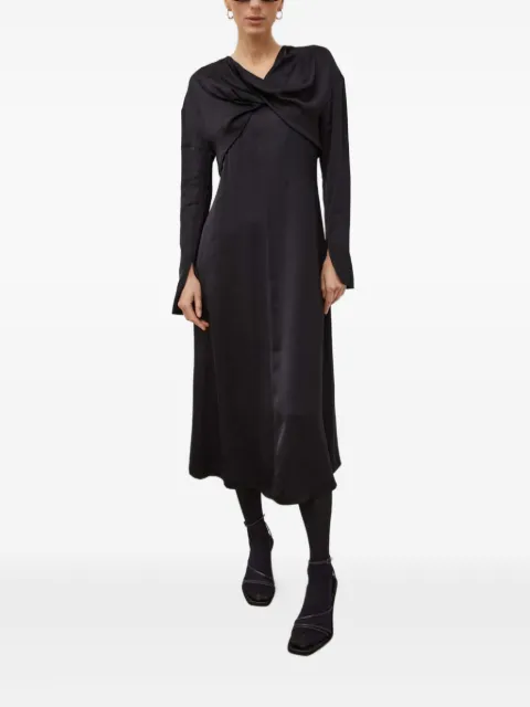 Day Birger Et Mikkelsen twisted long-sleeve midi dress Black DAY65242926