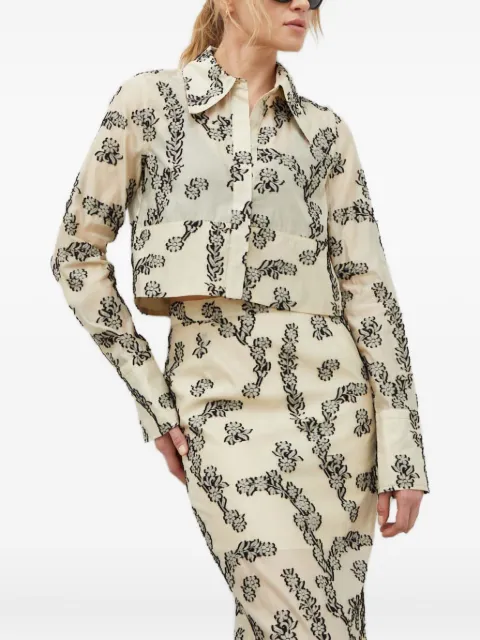 Day Birger Et Mikkelsen floral cropped blouse Neutrals DAY65243002
