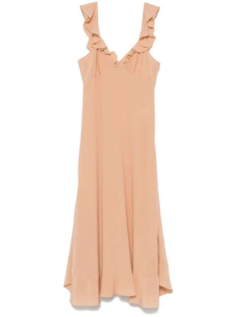 Chloé crepe de chine maxi dress Neutrals CH25SRO29125
