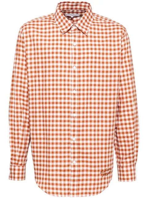 Maison Kitsuné gingham-check shirt Orange MM00405WC5019B852