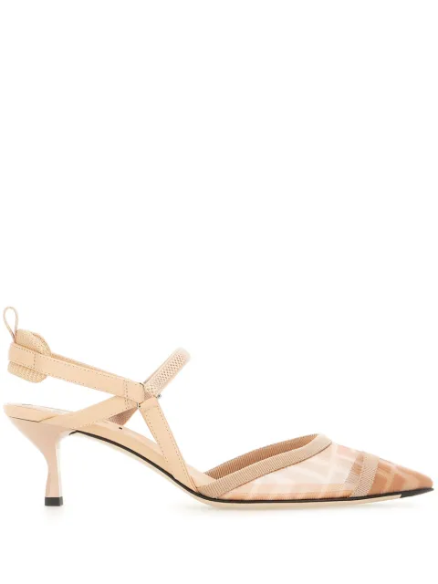 FENDI FF-motif mesh pumps Neutrals 8J8589AQ6U