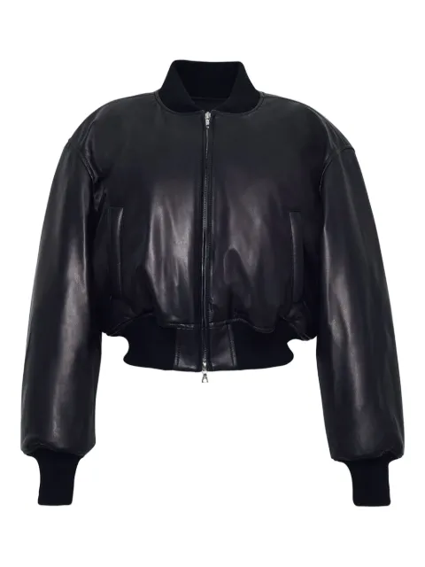 Adam Lippes leather bomber jacket Black R25806NA