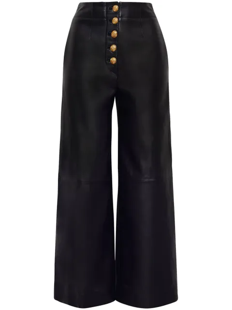 Adam Lippes leather trousers Black R25503NA