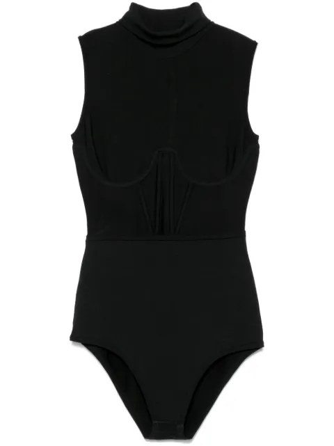 Nensi Dojaka knitted corset bodysuit Black NDSS25KT079