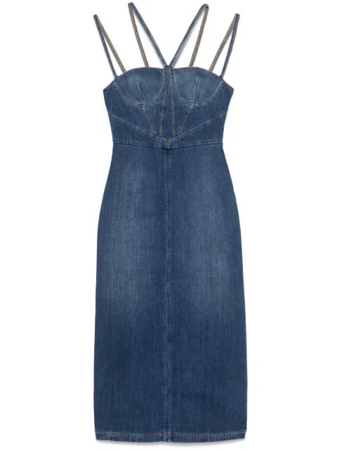 Nensi Dojaka Gaelle midi dress Blue NDSS25DEN020