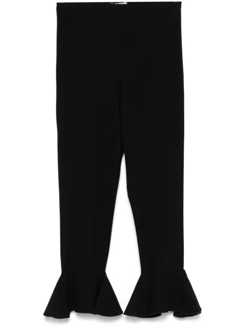 Nensi Dojaka cropped flared trousers Black NDSS25TRS071