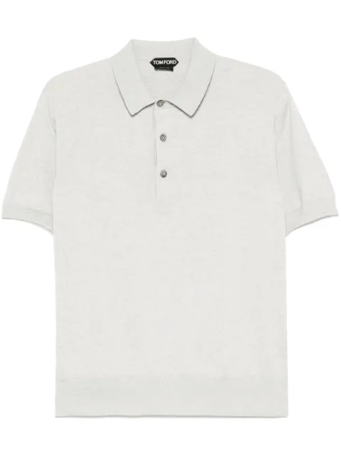 TOM FORD cotton polo shirt Grey KPS004YMC024S25