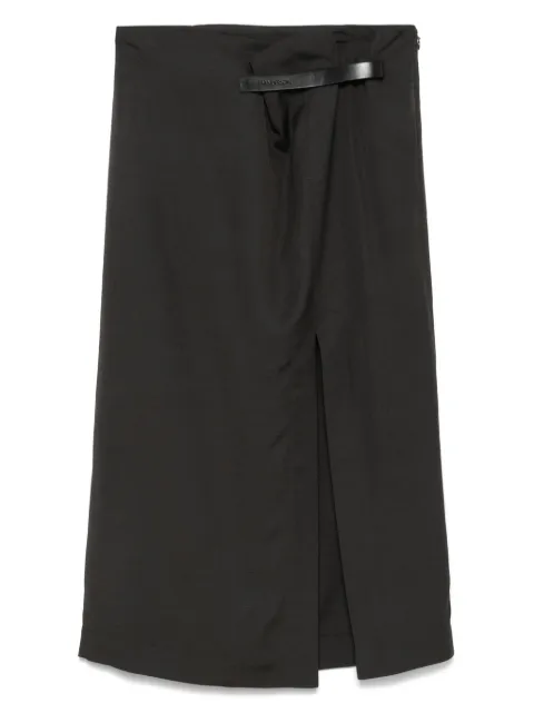 JW Anderson logo-strap midi skirt Grey SK0191PG1684