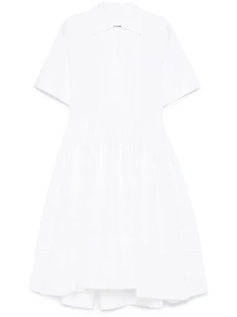 Jil Sander cotton midi dress White J02CT0466J45002