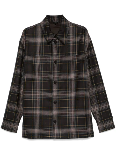 FENDI tartan jacket Brown FW1307ATEE