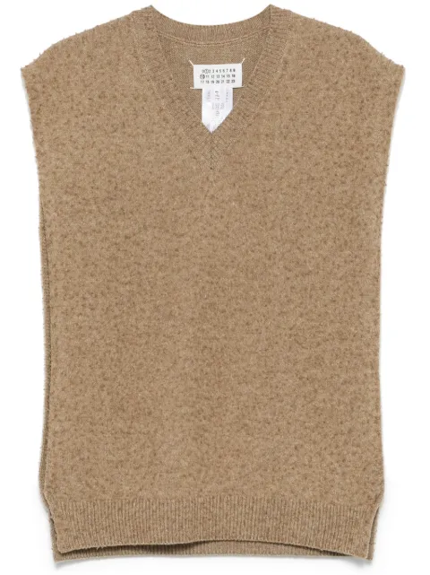 Maison Margiela piled-knit vest Brown S50TH0065M13108