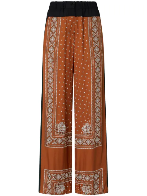 PINKO bandana-print trousers Brown 104663A2CK