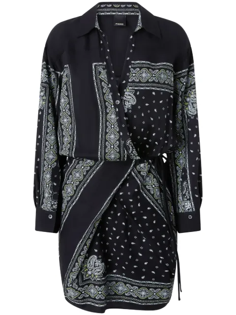 PINKO bandana-print mini dress Black 104665A2CK