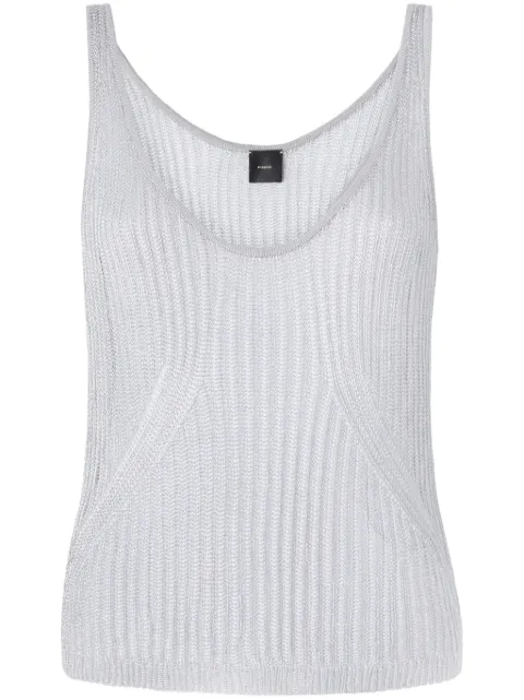 PINKO rib-knit tank top Grey 105148A2LO