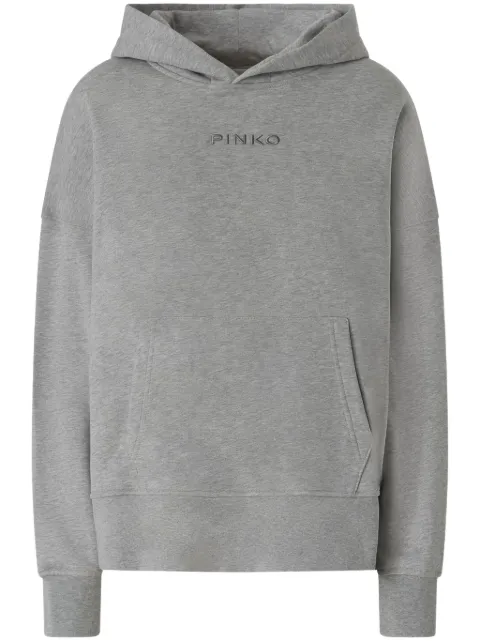 PINKO embroidered hoodie Grey 104623A2F9