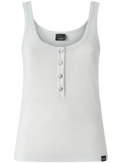 PINKO metallic tank top Silver 104649A2CQ