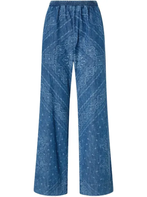 PINKO bandana-print jeans Blue 104978A2I8