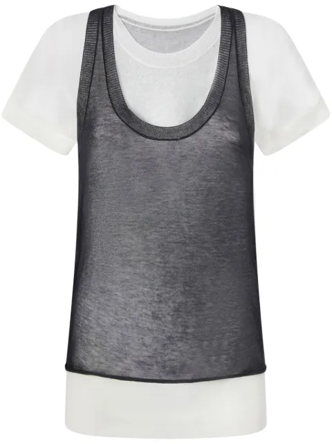 PINKO layered T-shirt White 105152A2LS