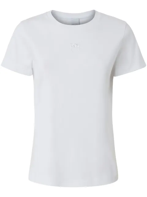 PINKO Love Birds-embroidered T-shirt White 100355A2HN