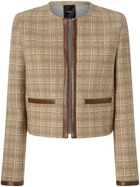 PINKO checked jacket Neutrals 104834A2BR