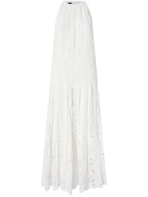 PINKO laced maxi dress White 104857A2G9