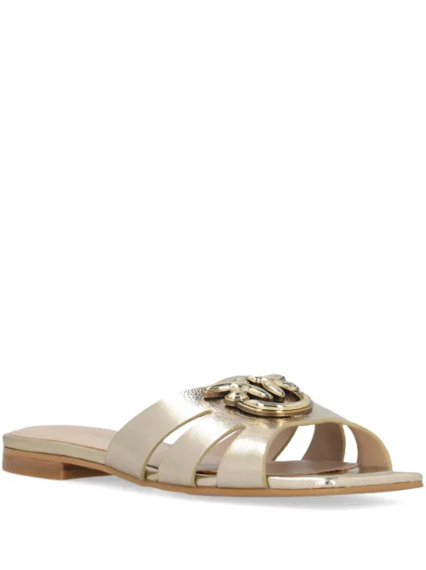 PINKO Love Birds-motif sandals Gold SD0313P049