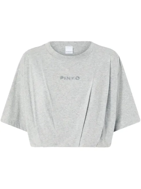 PINKO logo-embroidered T-shirt Grey 104257A2F8