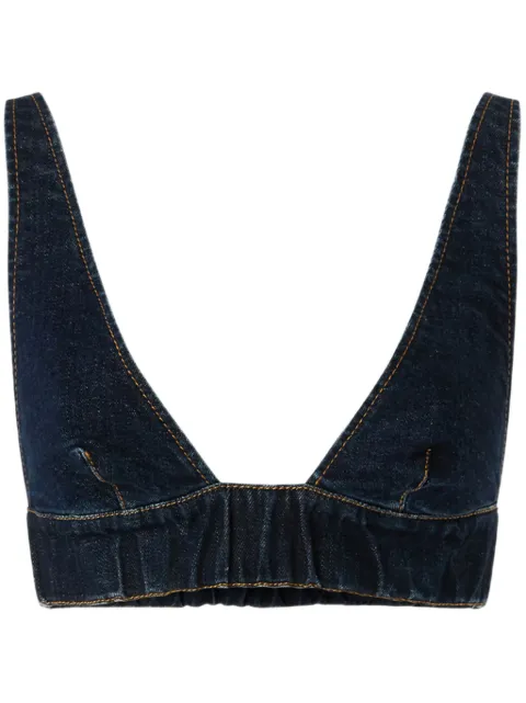 PINKO denim crop top Blue 104609A2DV